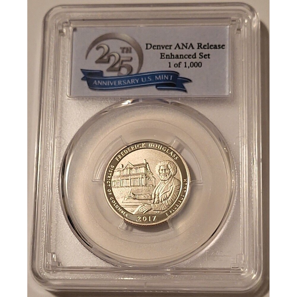 2017 S Frederick Douglass NP Quarter Enhanced SP70 PCGS FDI Denver ANA